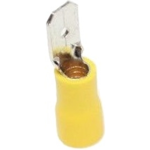 Quick Disconnect Terminals Female .250 12-10 25pk. Yellow Vinyl Insulated Tuf Pug