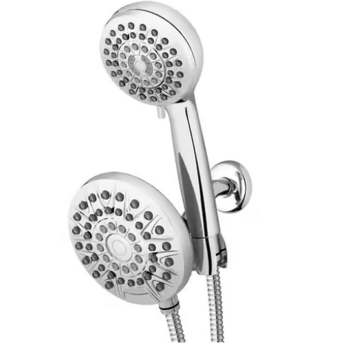 2 In 1 Shower System Waterpik Powerpulse One Touch Shower Head w/Handheld 8 Sprays