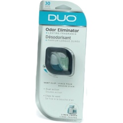 Car Air Freshener Odor Eliminator Linen Fresh 4mL Vent Clip Duo