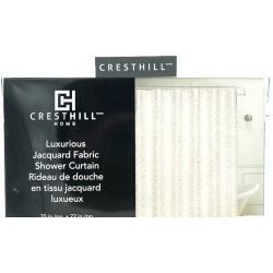 Shower Curtain Luxurious Jacquard Fabric 70 x 72" Assorted Cresthill Home"