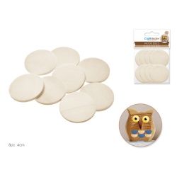 Craftwood: Wood Discs 3.8mm Thick C) 4cm 8pc