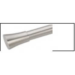 curtain rod Silver extendable triangle solid"  ", 1" diam, 66" x 120 inch"