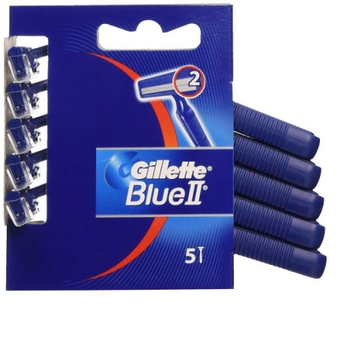 Disposable Razor 5pk Gillette Blue Ii