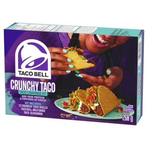 Crunchy Taco Cravings Kit 12 Shells 260g. Taco Bell