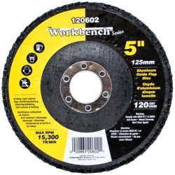 Flap disc 120grit 5 in alum oxide