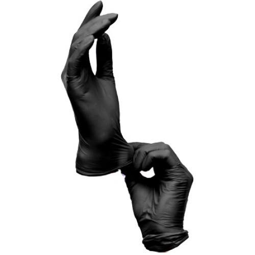 Nitrile Gloves Black Small/Medium 6Pk Sani-Guard