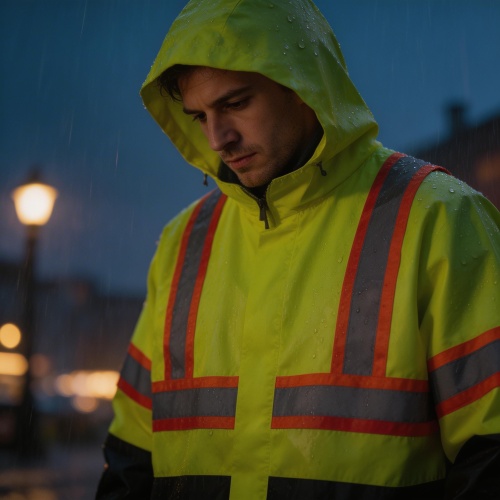 Hi-Vis Safety Rain Coat Medium Sturrdi