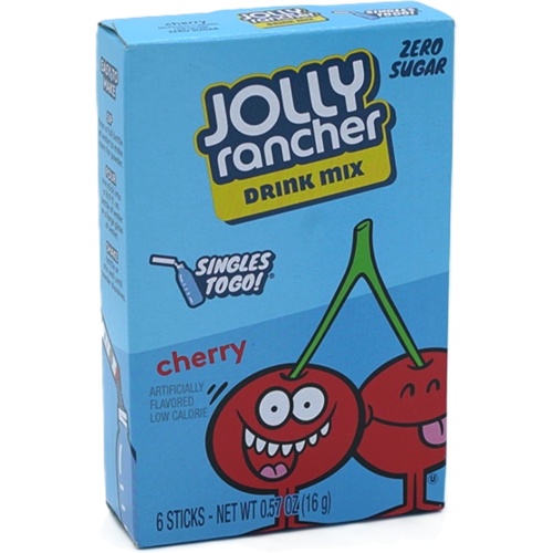 Singles To Go! Drink Mix Jolly Rancher Cherry 6pk. 16g.