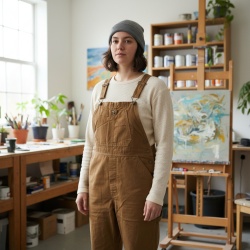 Quilt Lined Overalls Medium Khaki Steelton Workwear