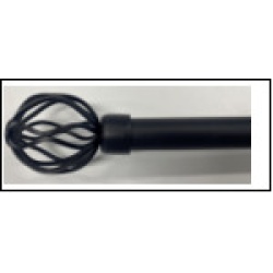 curtain rod Black extendable round  twisted '' 3/4" diam ,84'' x 156 inch"
