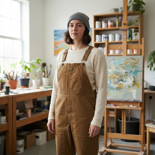 Quilt Lined Overalls Medium Khaki Steelton Workwear