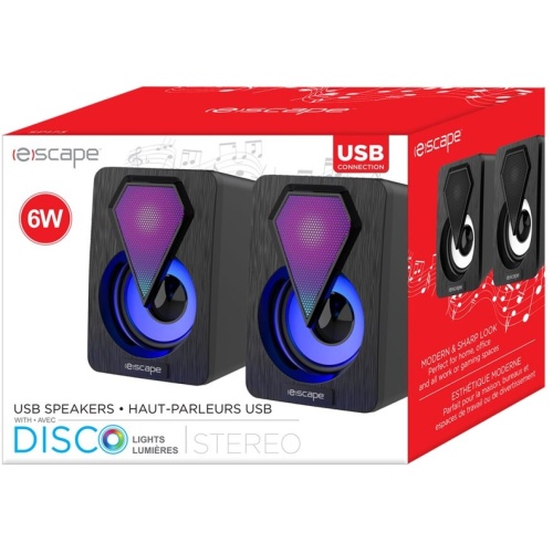 Portable USB Speakers 6W Disco Lights Escape