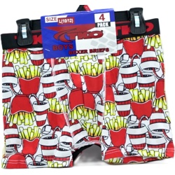 Boys Boxer Briefs Large 4pk. Snack Design Tko