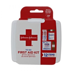 First-aid To-go! 12pk Mini Durable Plastic Case J&J - Tariff