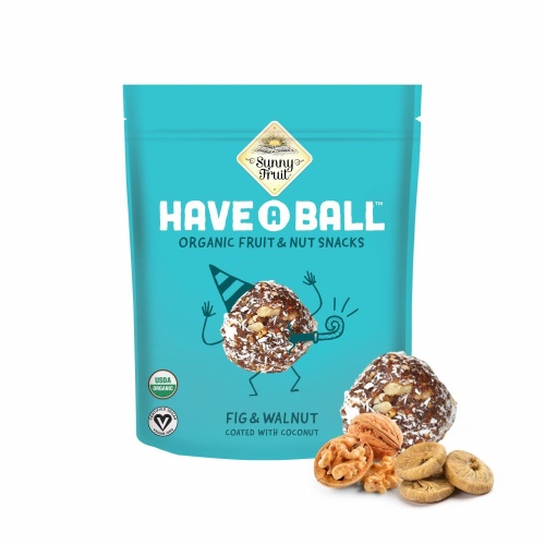 Have A Ball Organic Fruit & Nut Snacks Fig & Walnut 126g. Sunny Fruit