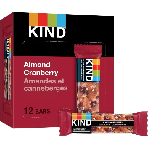 Kind Bars Almond Cranberry 12 x 40g. 480g. (or $0.99ea.)