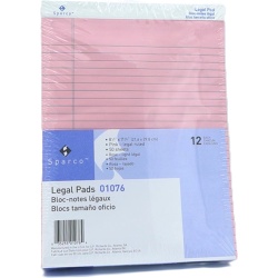 Legal Pad Pink 8-1/2 x 11-3/4" 50 Sheets (Sold Individually)"