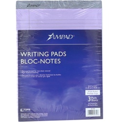Legal Pad Purple 8-1/2 x 11-3/4" 50 Sheets (Sold Individually)"