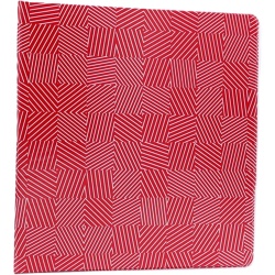 Binder 1.5 Red & White Striped Sqaures Oxford"