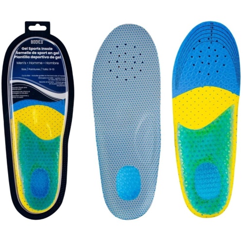Sports Insole for Men w/ Size Guide Bodico