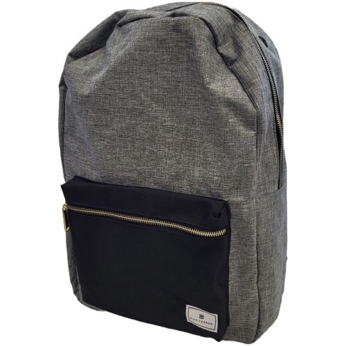 Backpack Nylon Grey W/ Black Pocket 16 Gino Ferrari