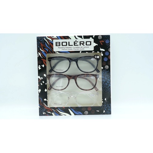 Reading Glasses +2.50 3pk. Bolero