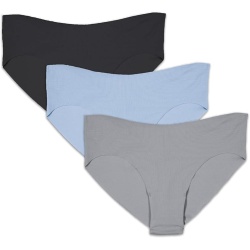 No Show Invisible 3pk. Large Cotton Stretch Cheekies Fruit Of The Loom