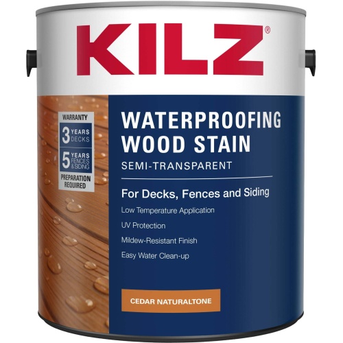 Waterproofing Wood Stain Cedar Naturaltone 3.78L Semi-Transparent Kilz (Or 2/$49.99)