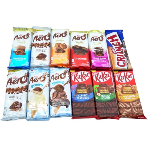 Nestle Chocolate Bars Assorted 97g. - 105g. Aero, Kit Kat, Crunch - each sold individually