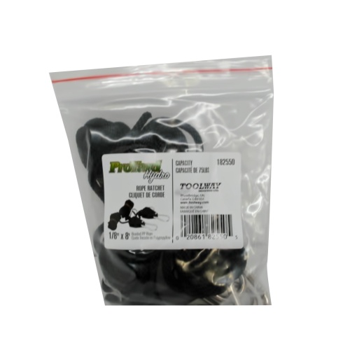 Rope Ratchet 1/8 x 8' 2pk. 75lbs. Capacity Proyard Hydro