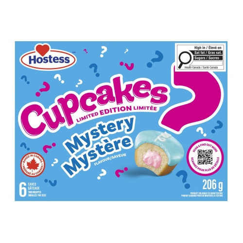 Cupcakes Mystery Flavour 6 Cakes 206g. Hostess