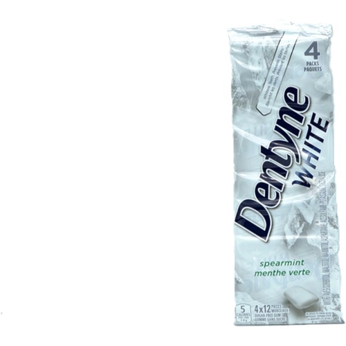 Dentyne White Spearmint Gum 4pks. x 12pcs. (or $0.99/pack)