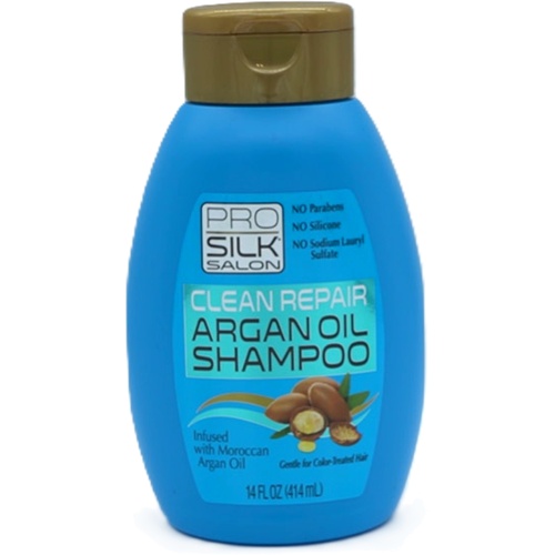 Clean Repair Argan Oil Shampoo 414mL Infused With Moroccan Argan Oil Pro Silk Salon