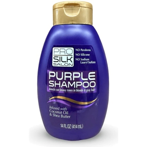 Purple Shampoo 414mL Infused With Coconut Oil & Shea Butter Pro Silk Salon