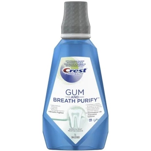 Mouthwash Gum & Breath Purify Smooth Mint 1L Crest Pro Health (or 3/$9.99)