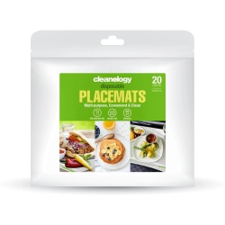 Disposable Placemats 17.25 x 11.8" 20pk. Adhesive Back Cleanology"