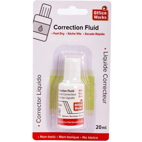 Correction Fluid 20ml Fast Dry Office Works