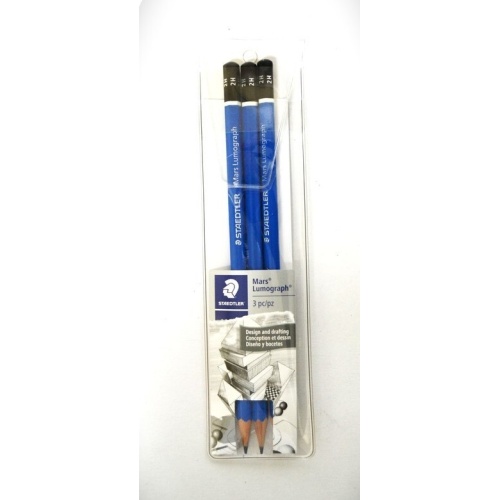 Drafting Pencils 2H 3Pk Staedtler Mars