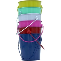 Mini Tin Bucket 3.75 x 4" Assorted Colours Cardinal Hill"