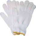 Gloves knitted cotton yellow M