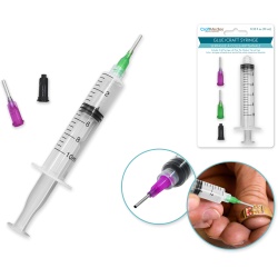 Craft Medley: 10ml Glue/craft Syringe W/fine+med Tips & Cap