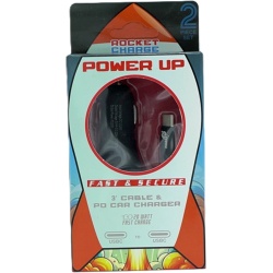 3' USB-C to USB-C Cable & PD Car Charger 20W Fast Charge Power Up