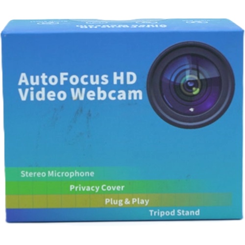 Auto Focus HD Video Webcam w/Built-In Mic