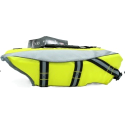 Dog Life Jacket Size Medium Yellow Silver Paw