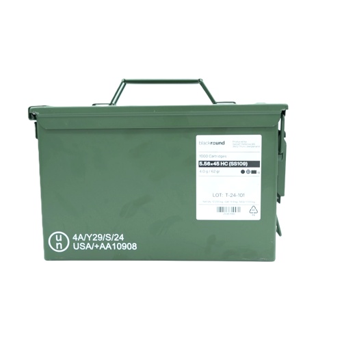 Ammo Can Holds 1000 Cartridges 5.56x45 HC Green Steel Blackround