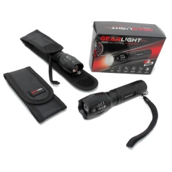 LED tactical flashlight 2 pack super bright focus beam (endcap)