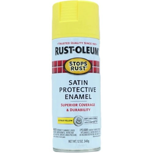 Rust-oleum Spray Paint Satin Citrus Yellow 340g. Stops Rust