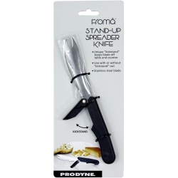 Stand Up Spreader Knife Black Plastic Handle Froma