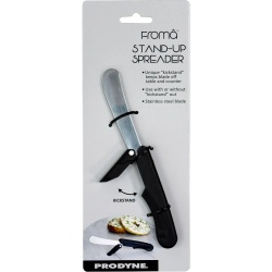 Stand Up Spreader Knife Black Plastic Handle Froma