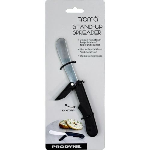 Stand Up Spreader Knife Black Plastic Handle Froma